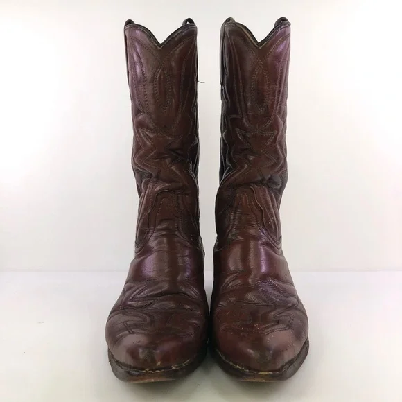 Vintage Durango Brown Leather Cowboy Western Boots Size 9.5 - Picture 4 of 10